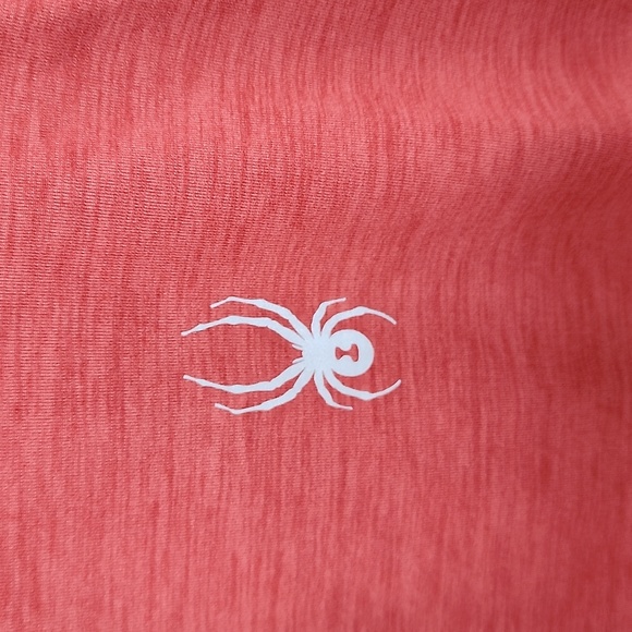 SPYDER ACTIVE MEN'S LARGE TSHIRT WITH HOODIE, RED COLOR - Picture 6 of 13